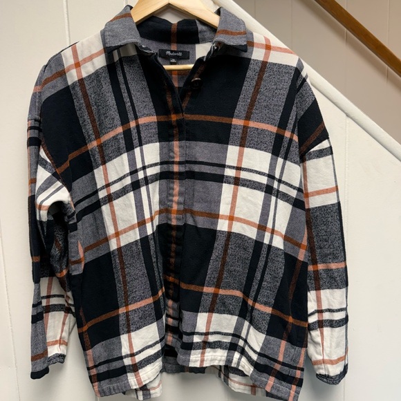 Madewell Flannel Bromley Button Down Shirt Shirt Size XS - Picture 2 of 4